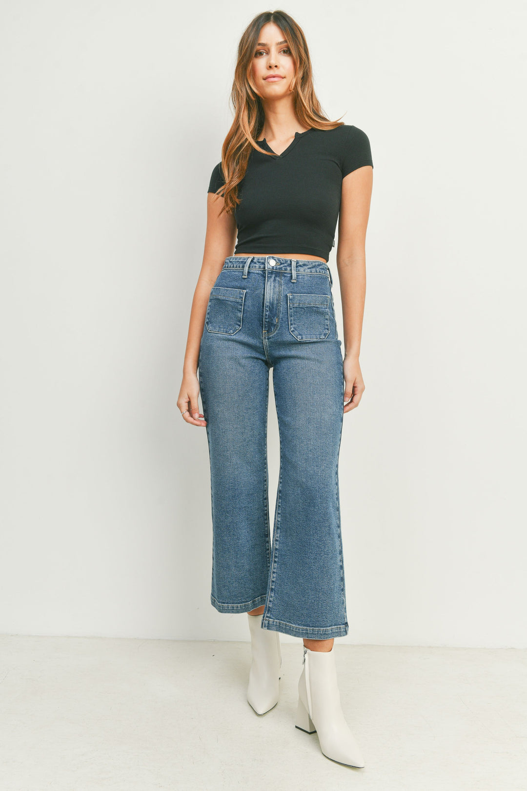 The Emmy Patch Pocket Wide Leg Jean