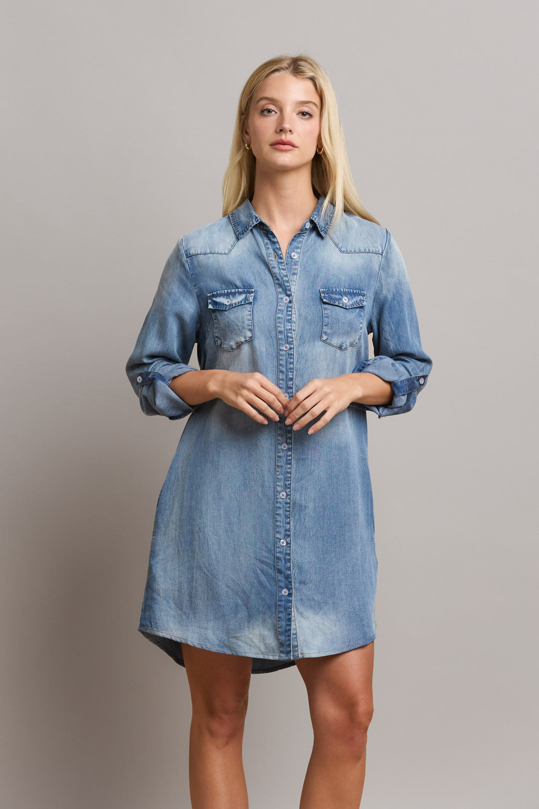 Klare Denim Dress Shirt