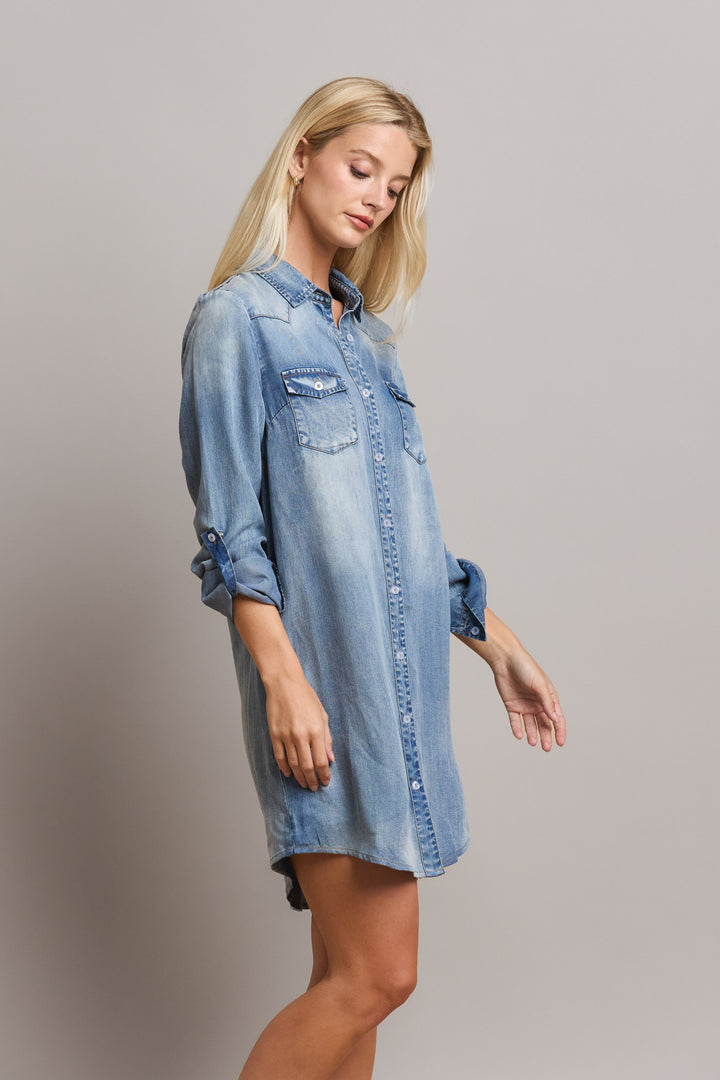 Klare Denim Dress Shirt