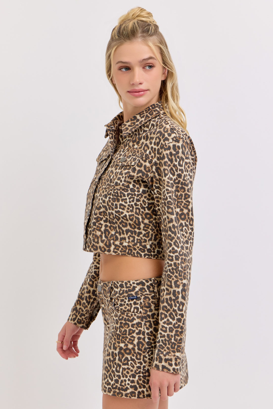 Leah Oversized Leopard Crop Jacket