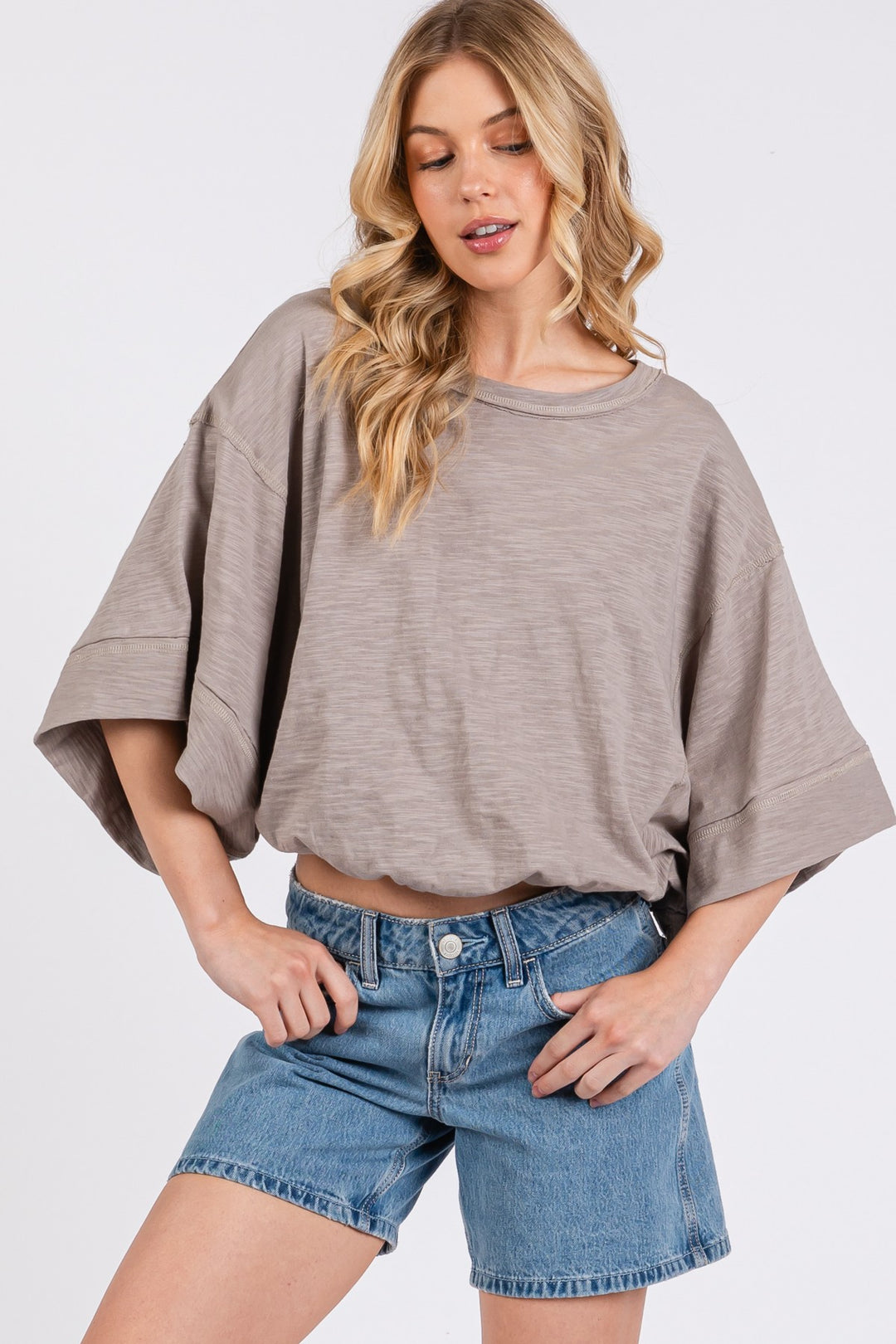 Elin Tie Back Baggy Top