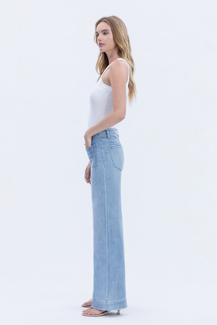 The Pyper Wide Leg Patch Pocket Jean