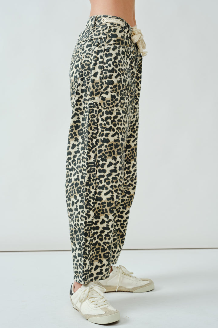 Hope Leopard Barrel Pant