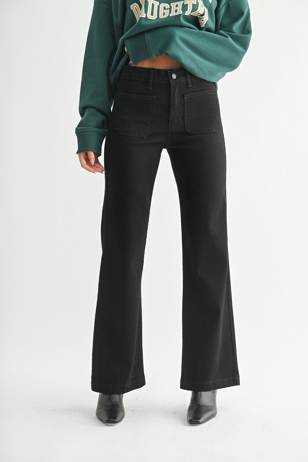 The Grace Patch Pocket Black Jean