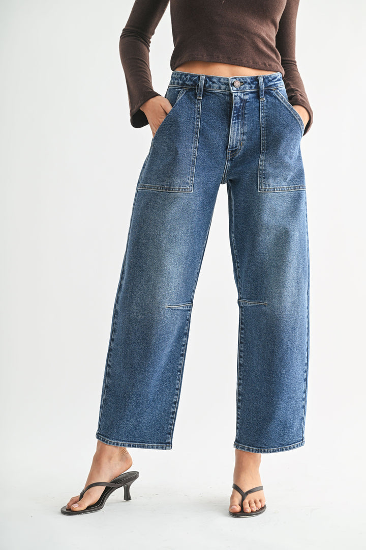 The Arden Relaxed Utility Barrel Jean