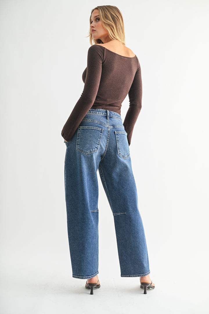 The Arden Relaxed Utility Barrel Jean