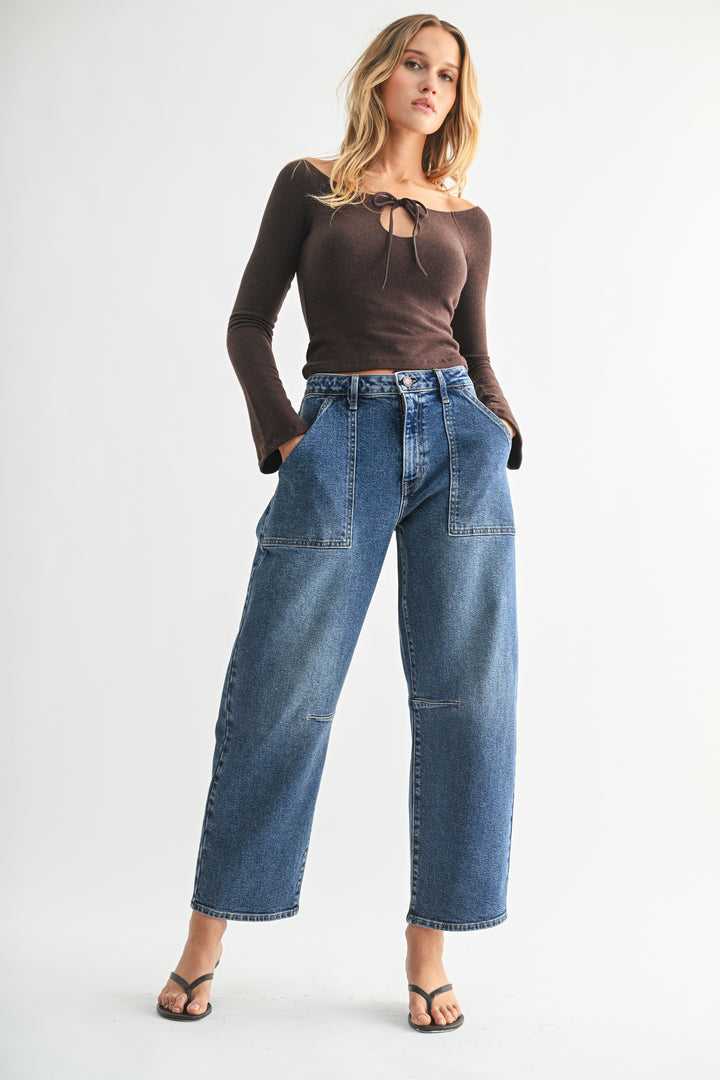 The Arden Relaxed Utility Barrel Jean