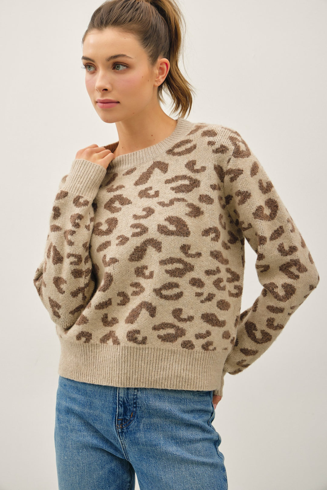 Coco Leopard Print Sweater