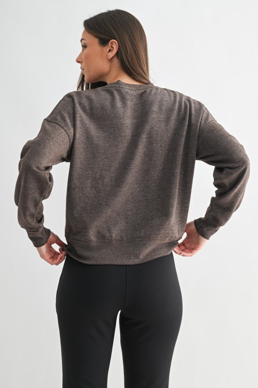 Priscilla Burned Out Crewneck Sweater