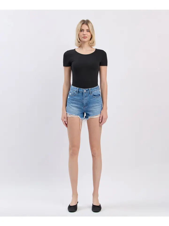 Blake High Rise Mom Denim Short