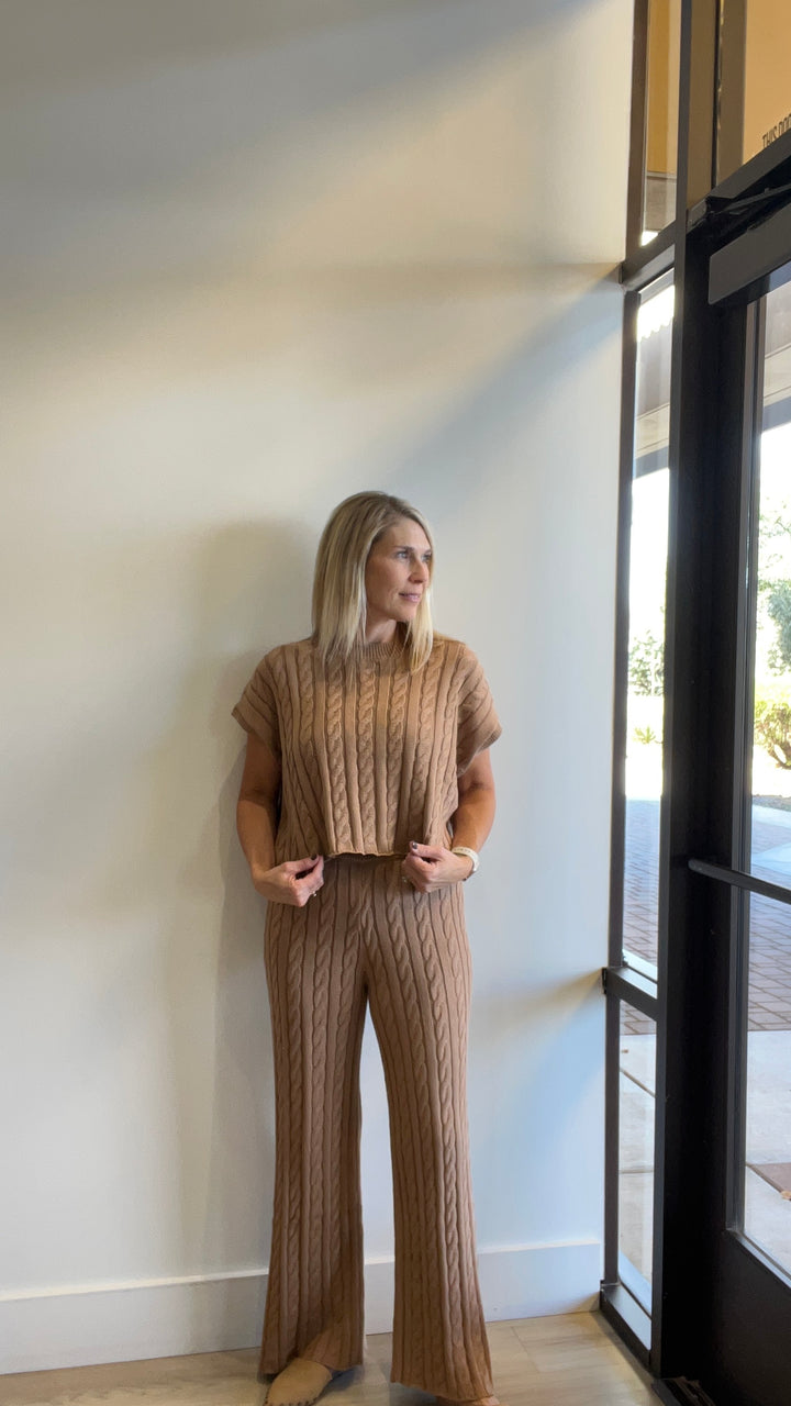 Kita Crop Cable Sweater Top