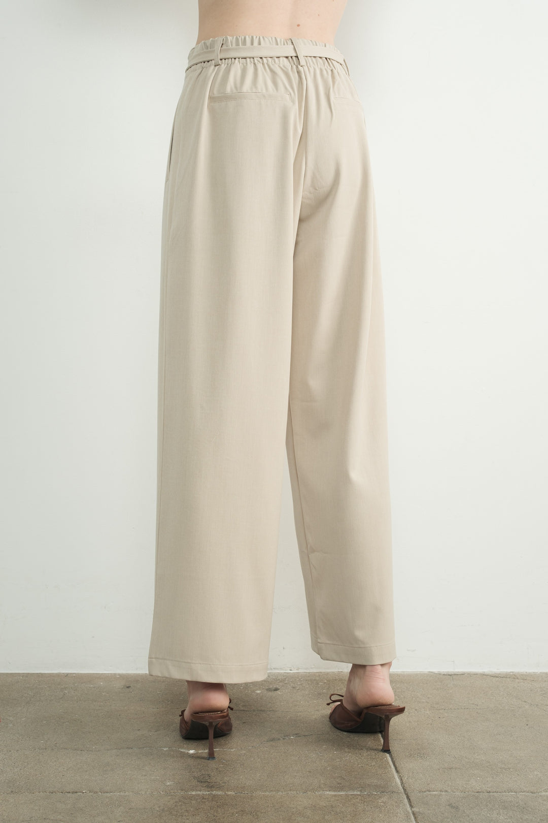 Ginny Elevated Belt Wide Leg Trouser
