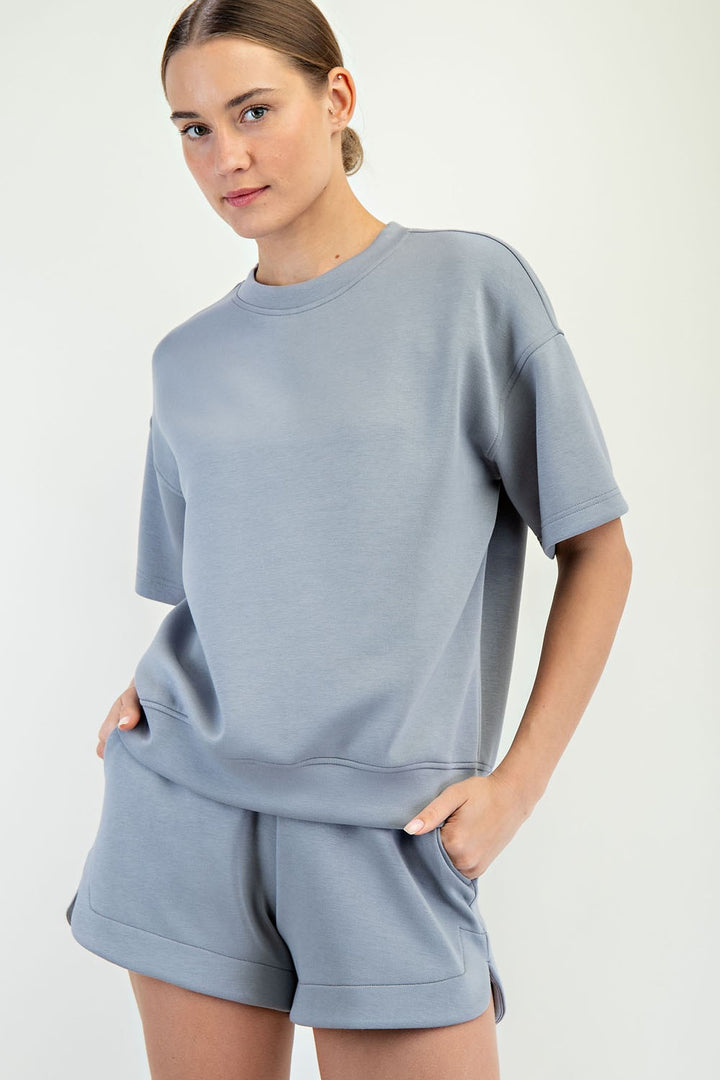 Astyn Modal Scuba Top/Short Set