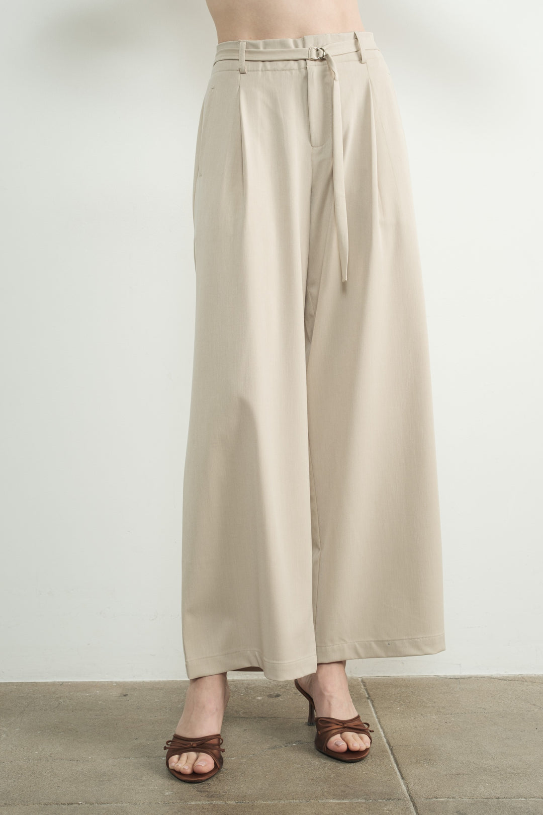 Ginny Elevated Belt Wide Leg Trouser