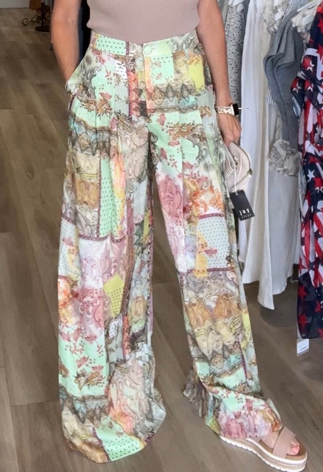 Dorit Print Wide Leg Pants