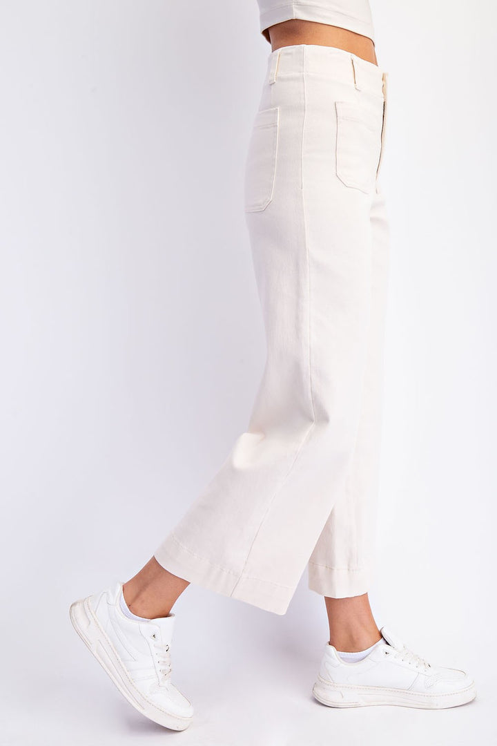 Trinity Cropped Wide Leg Pocket Pant