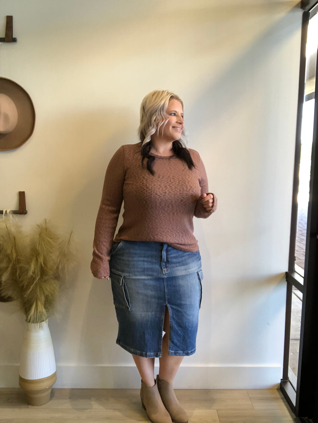 Ryland Cargo Jean Skirt