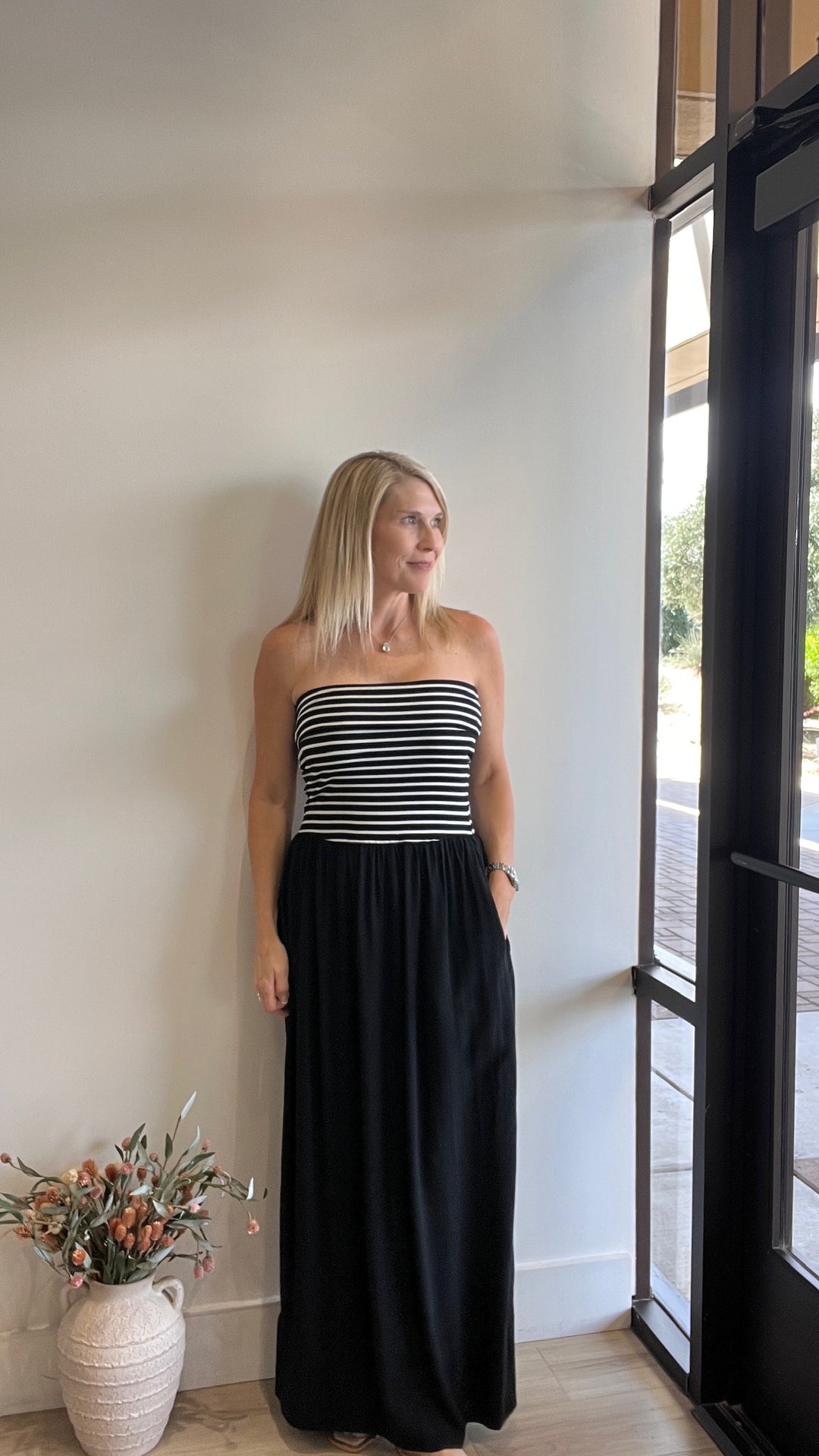 Mina Stripe Top Linen Dress