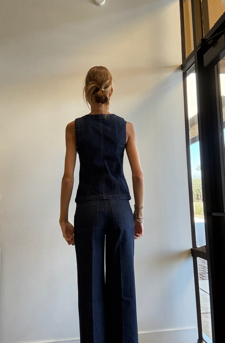 Harper Front Seam Wide Leg Jean Set