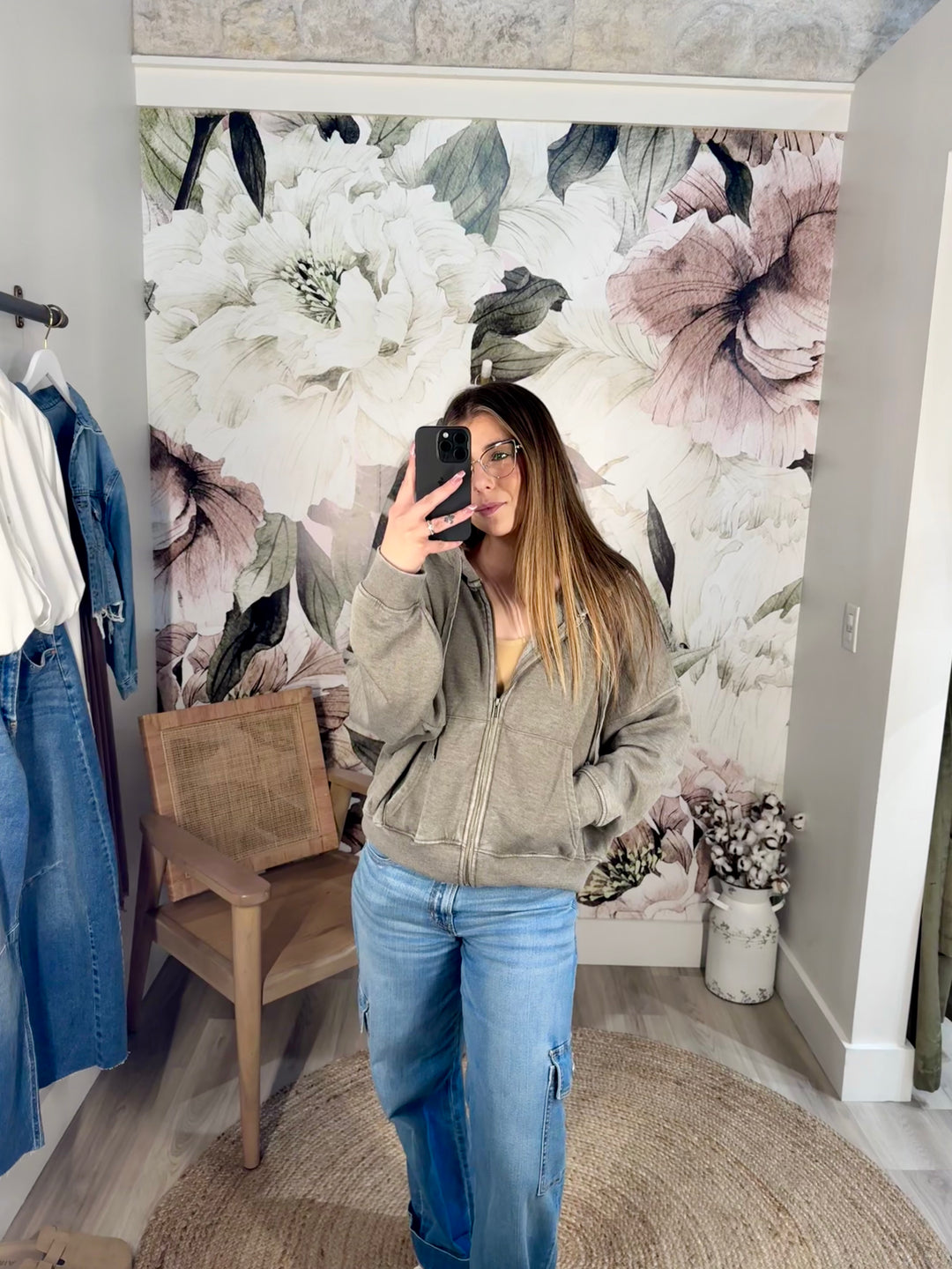 Mona Cropped Zip Hoodie