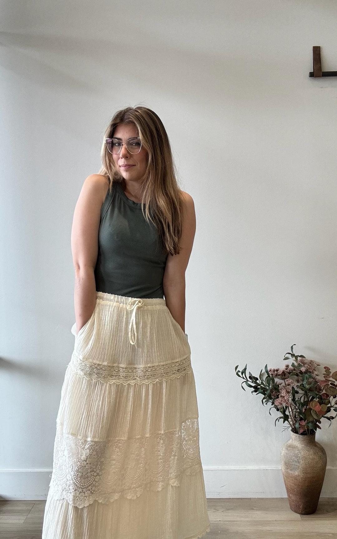 Rhetta Lace Tiered Skirt