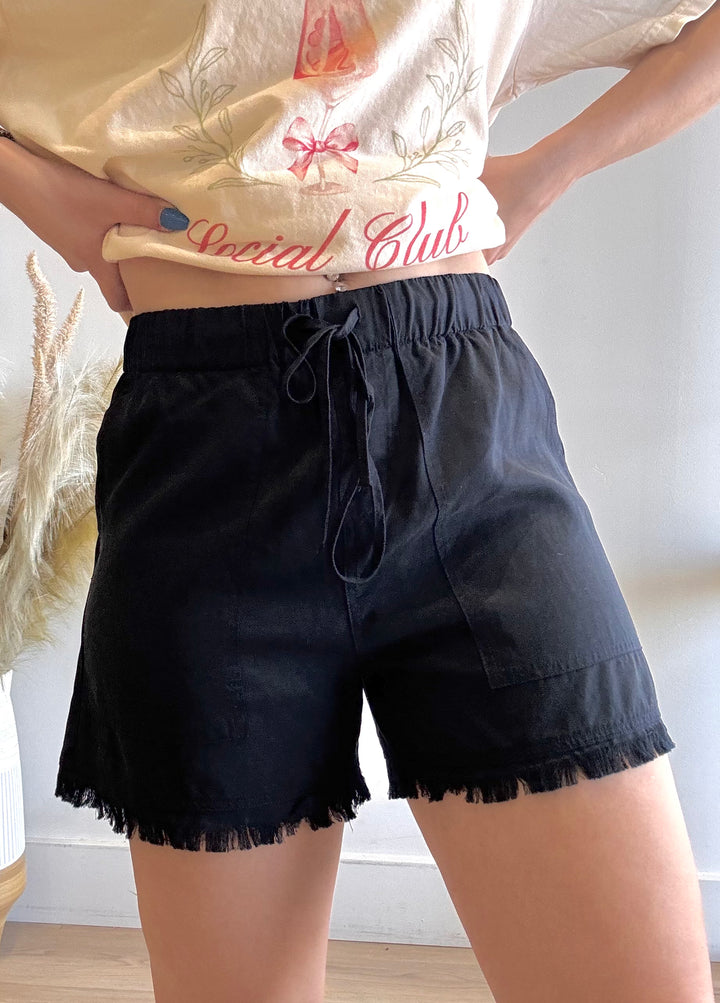 Miranda Tenel Fringe Hem Short
