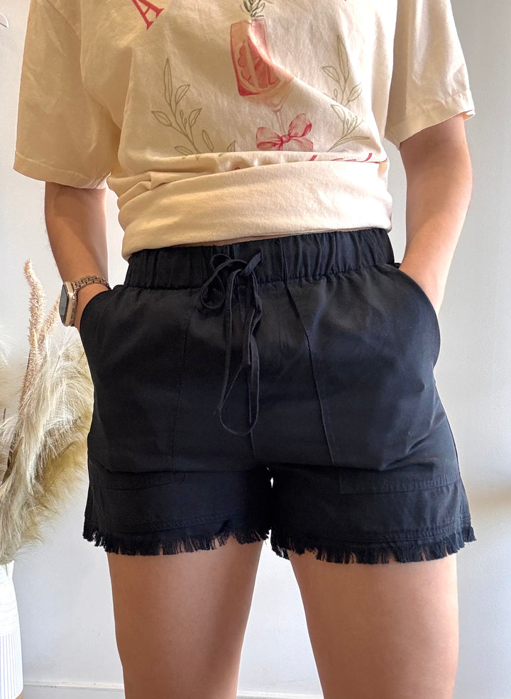Miranda Tenel Fringe Hem Short