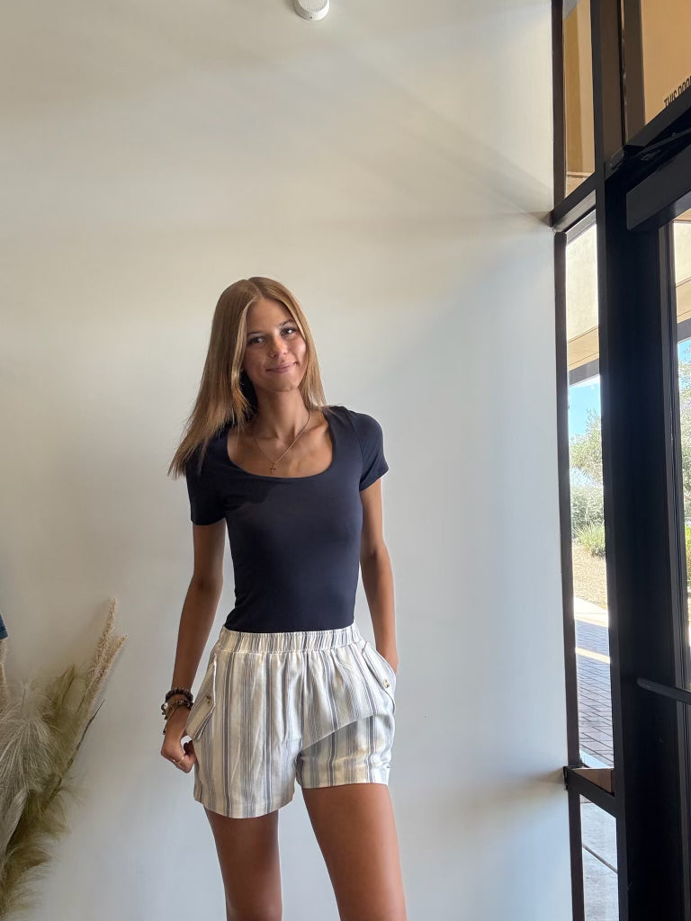 Meara Tie Stripe Short