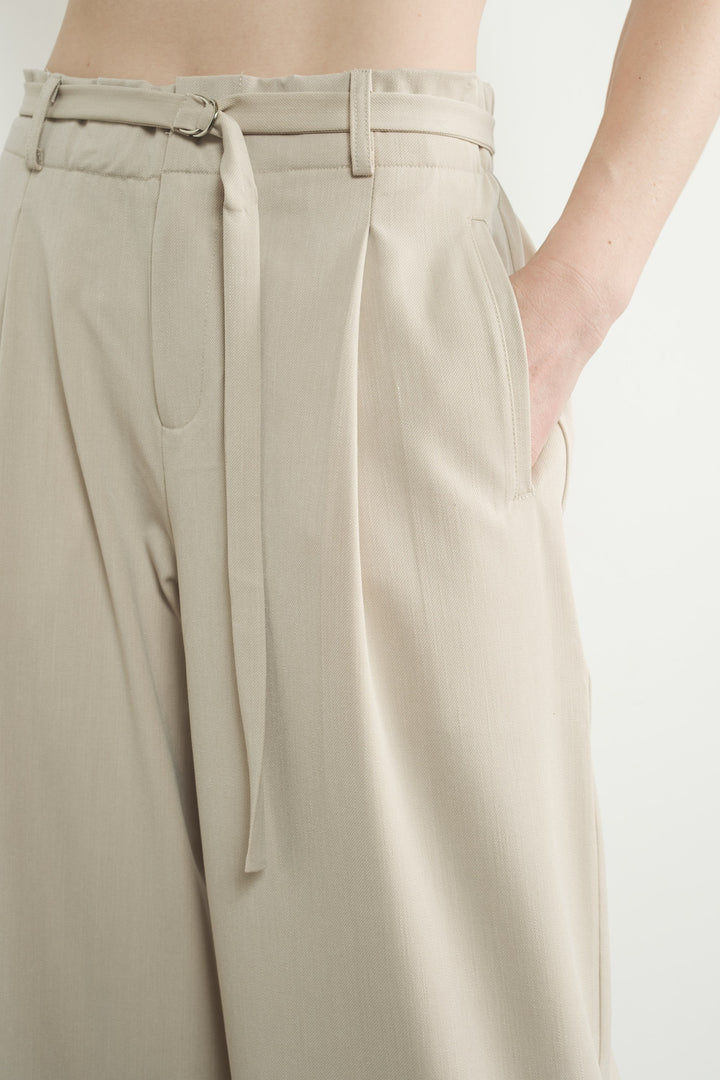 Ginny Elevated Belt Wide Leg Trouser