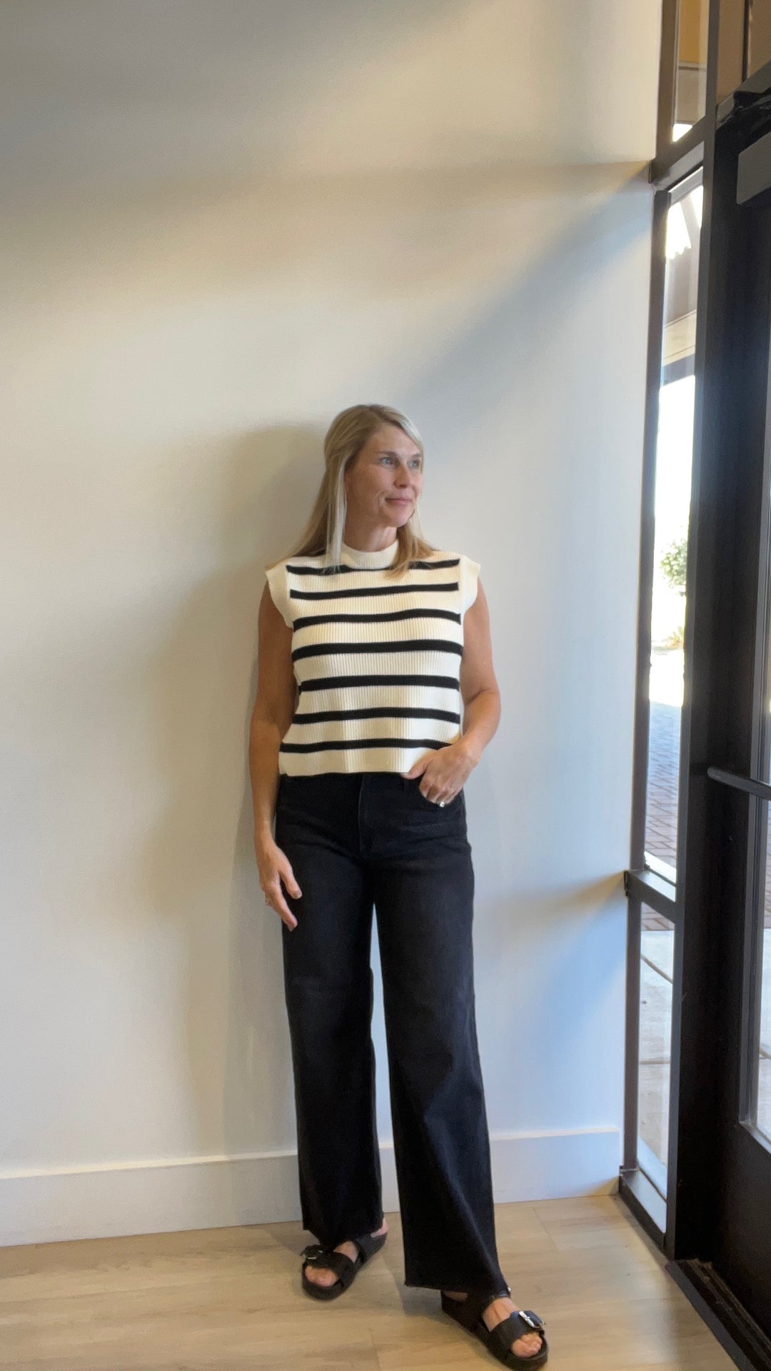 Alise Striped Sweater Vest
