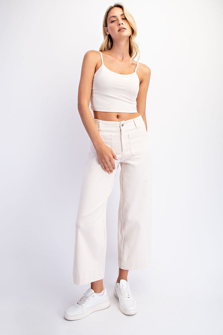 Trinity Cropped Wide Leg Pocket Pant