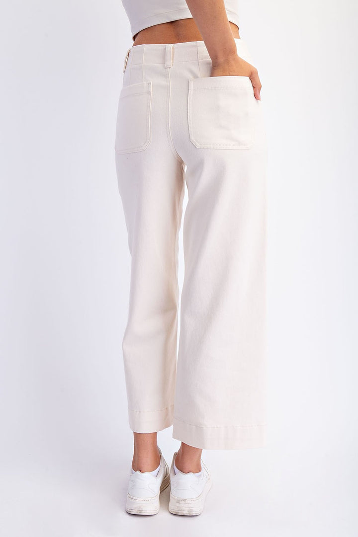Trinity Cropped Wide Leg Pocket Pant