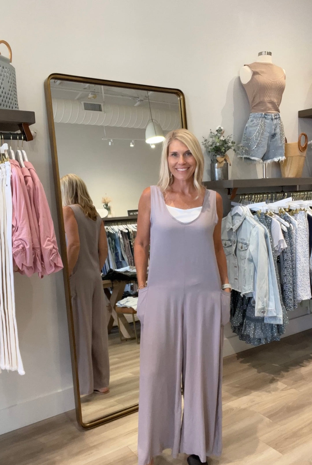 Hannah Grey Jumpsuit