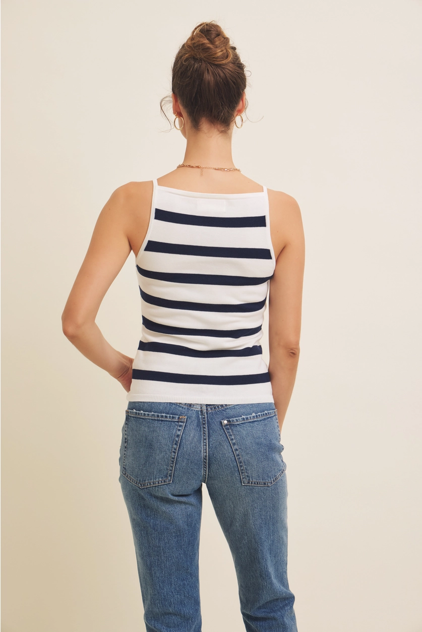 Ferris Wide Stripe Sweater Tank
