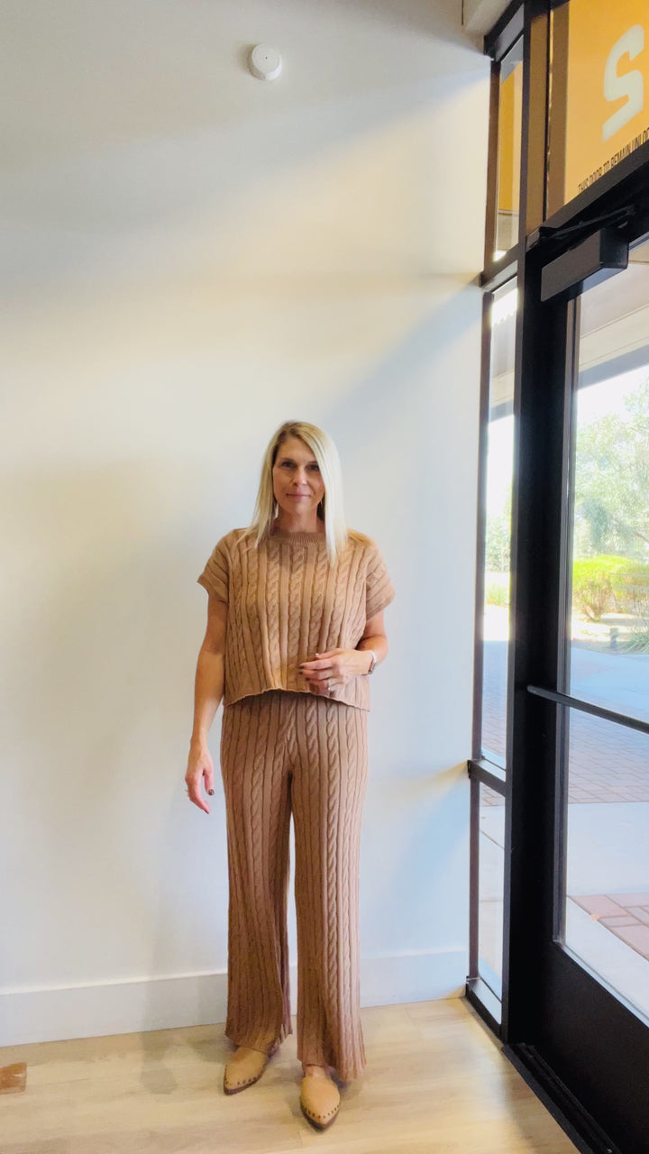 Kita Crop Cable Sweater Top