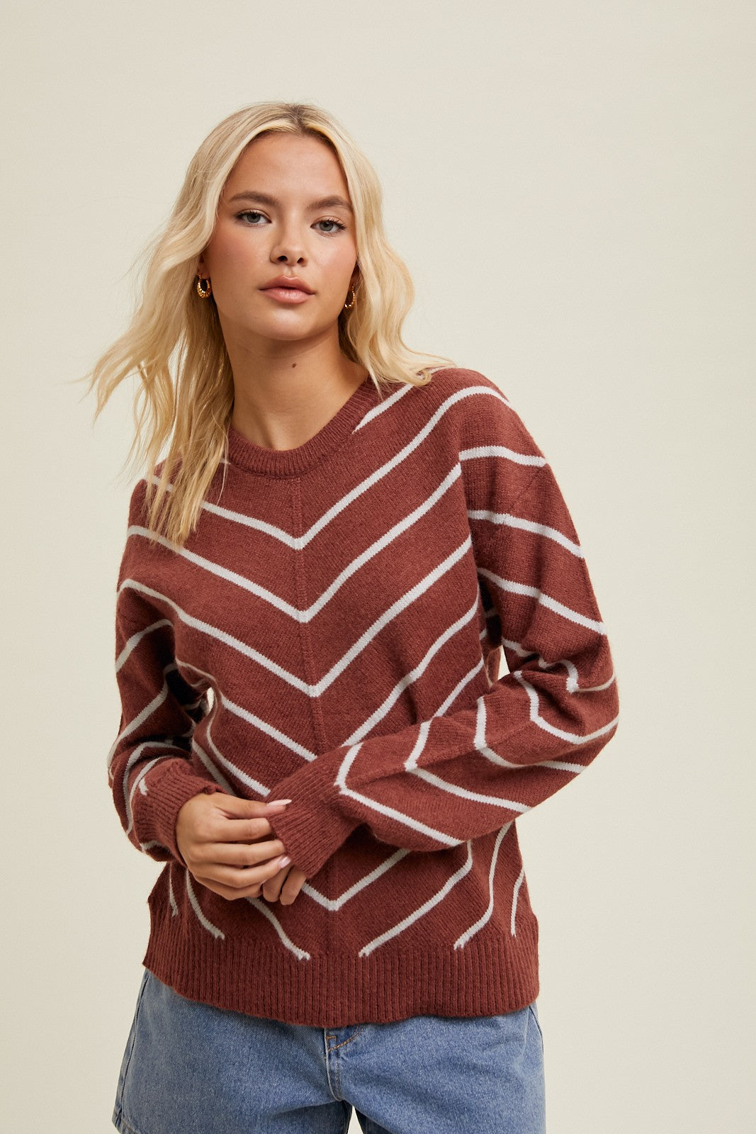 Dori Chevron Stripe Sweater