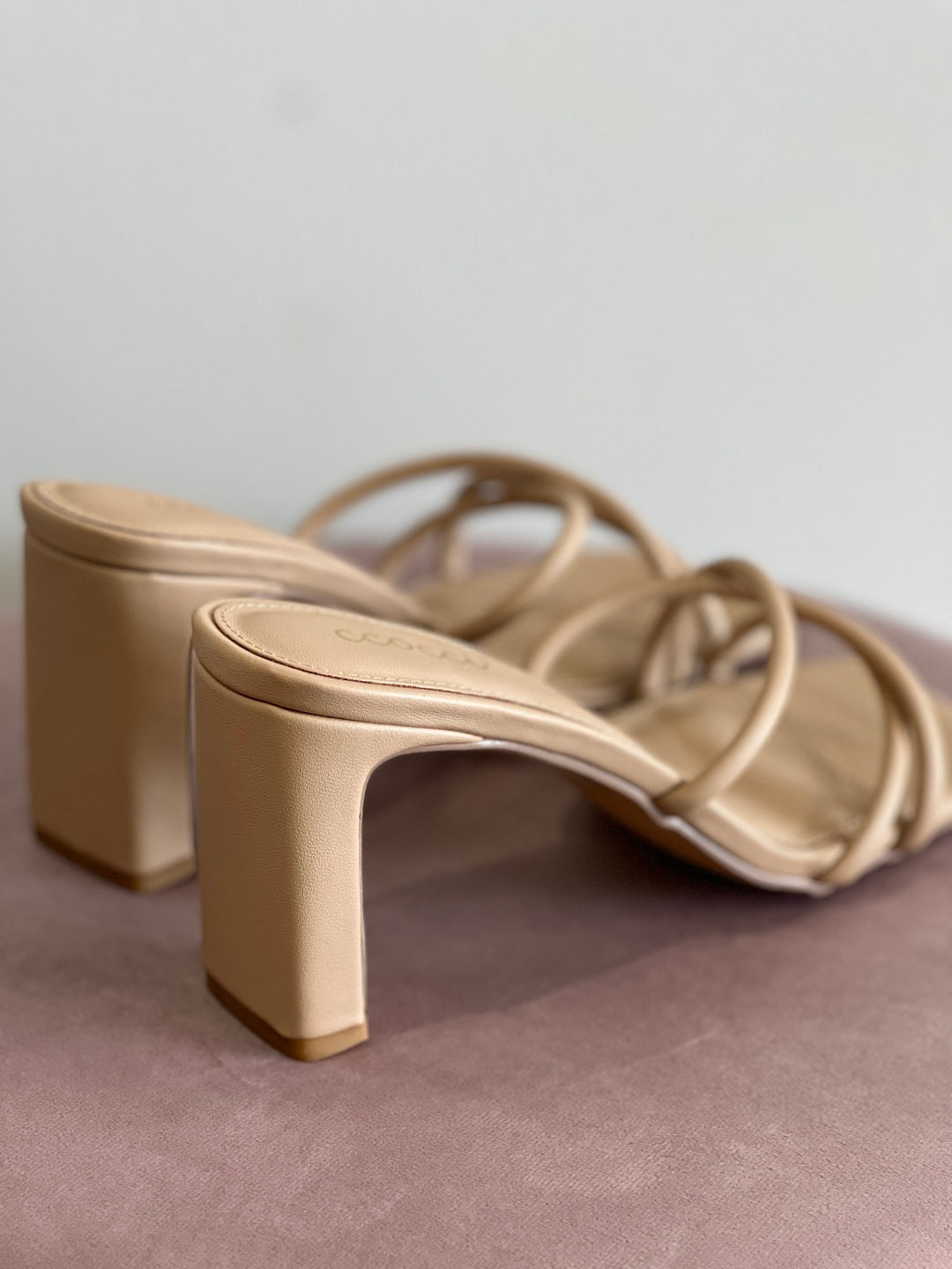 Corrin Puff Strap Squared Heel