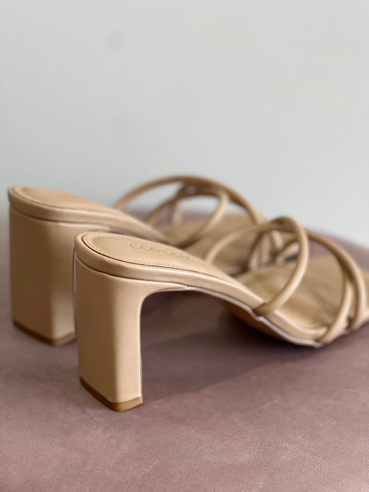 Corrin Puff Strap Squared Heel