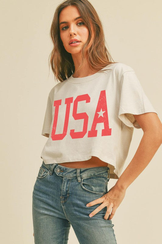 Honest Graphic Crop Tee