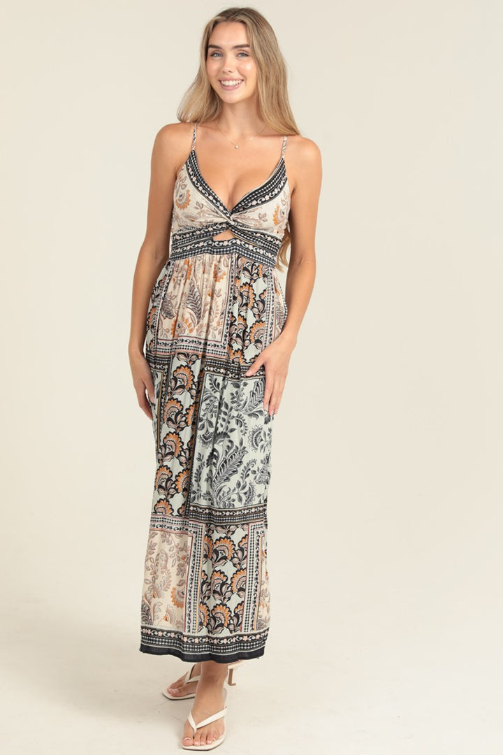 Kelsey Twist Front Keyhole Dress