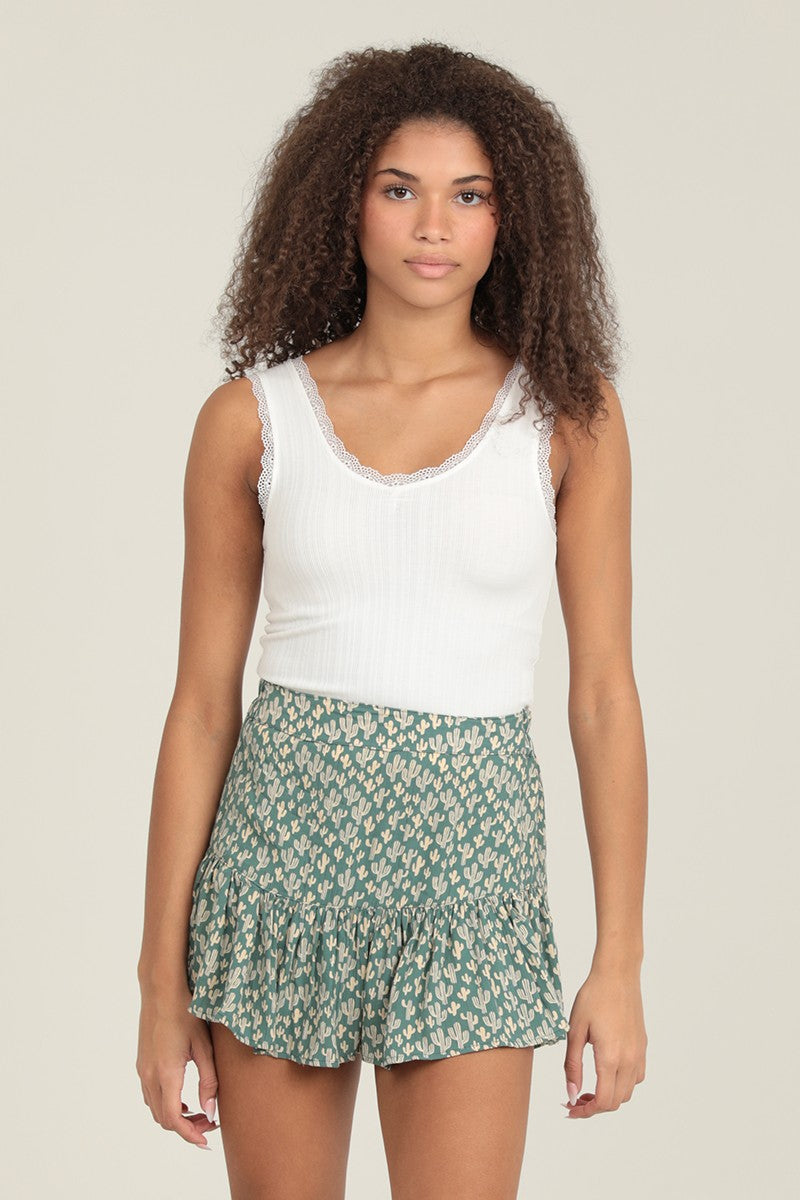 West Valley Cactus Print Skort
