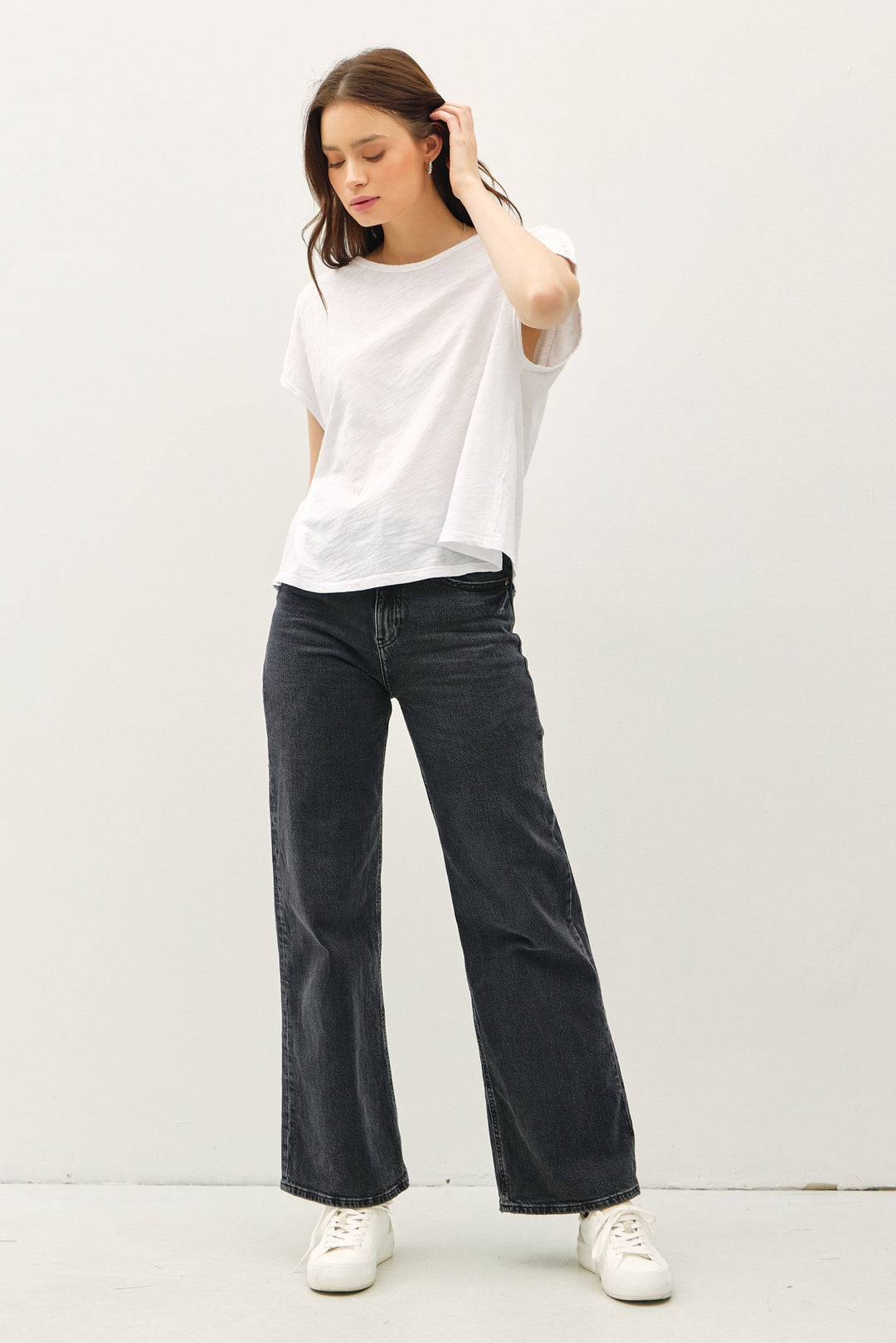 Kendal Elevated Capped Sleeve Tee
