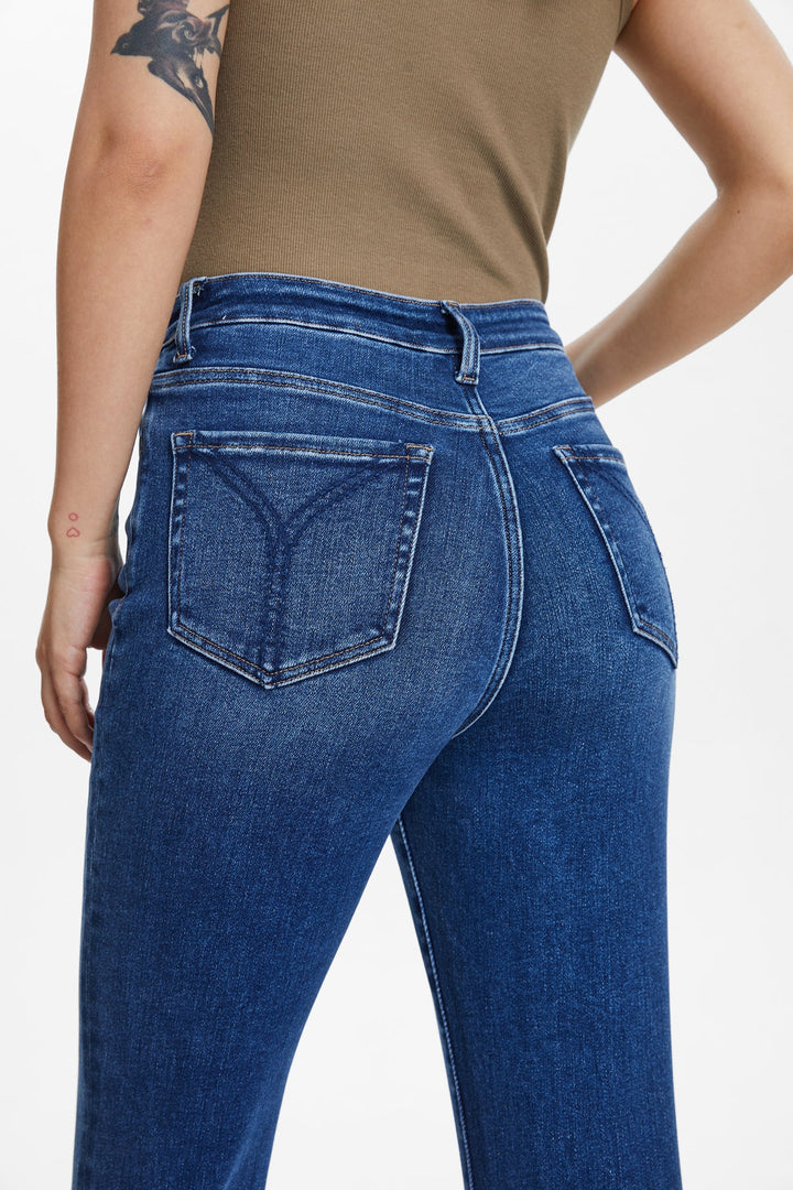 The Carlina Side Slit Wide Leg Jean