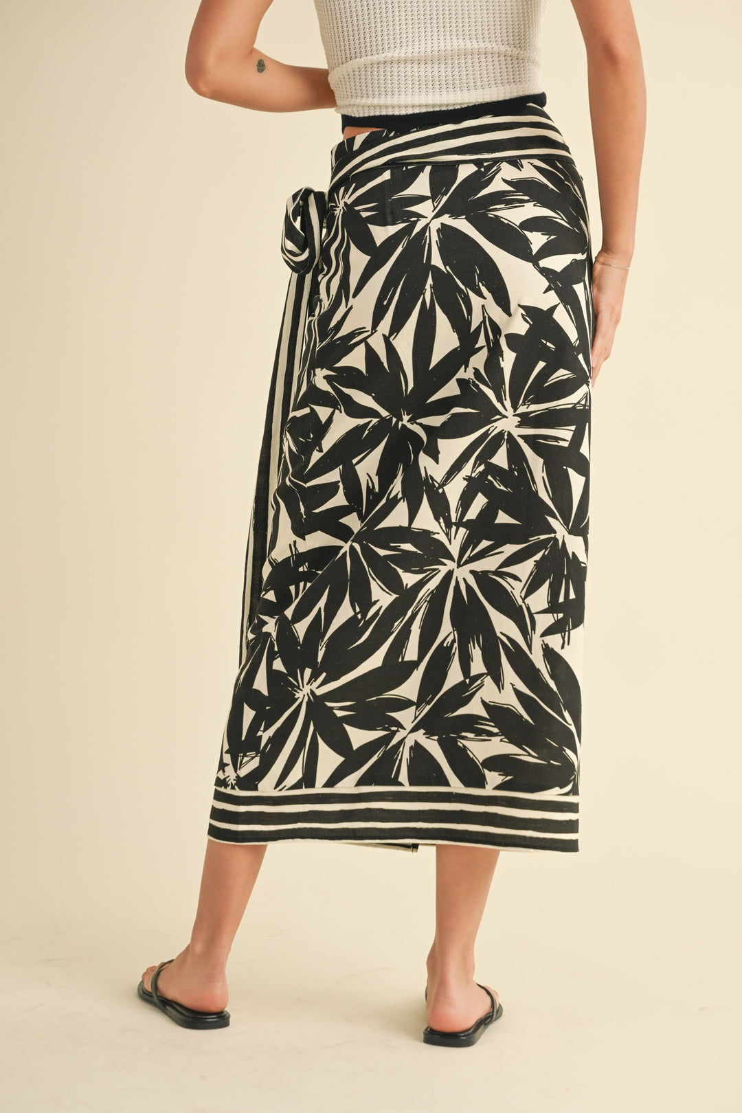 Kayde Floral Linen Wrap Skirt