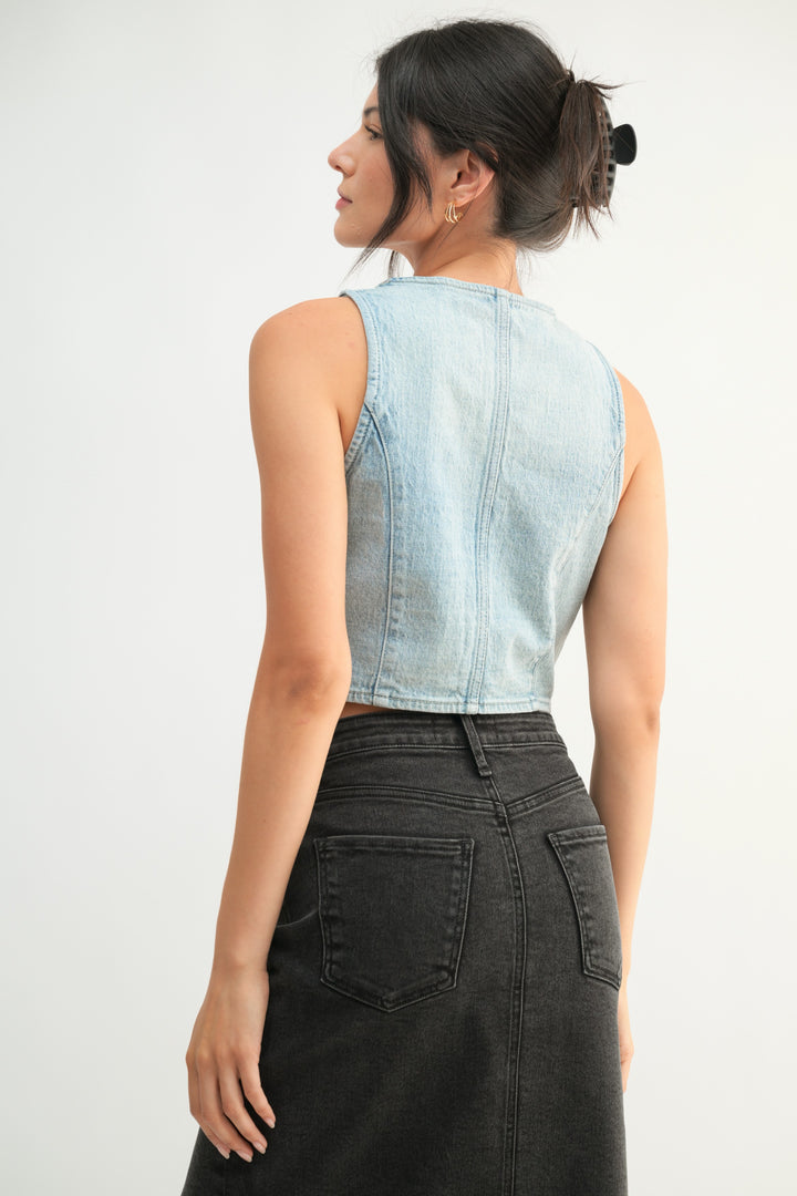 Meredith Denim Vest