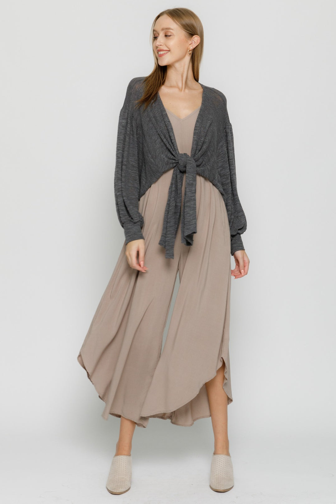 Avery Oversized Tie Front Cardigan