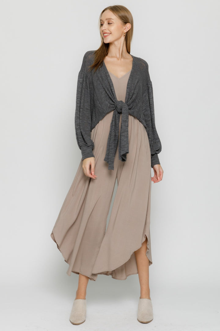 Avery Oversized Tie Front Cardigan