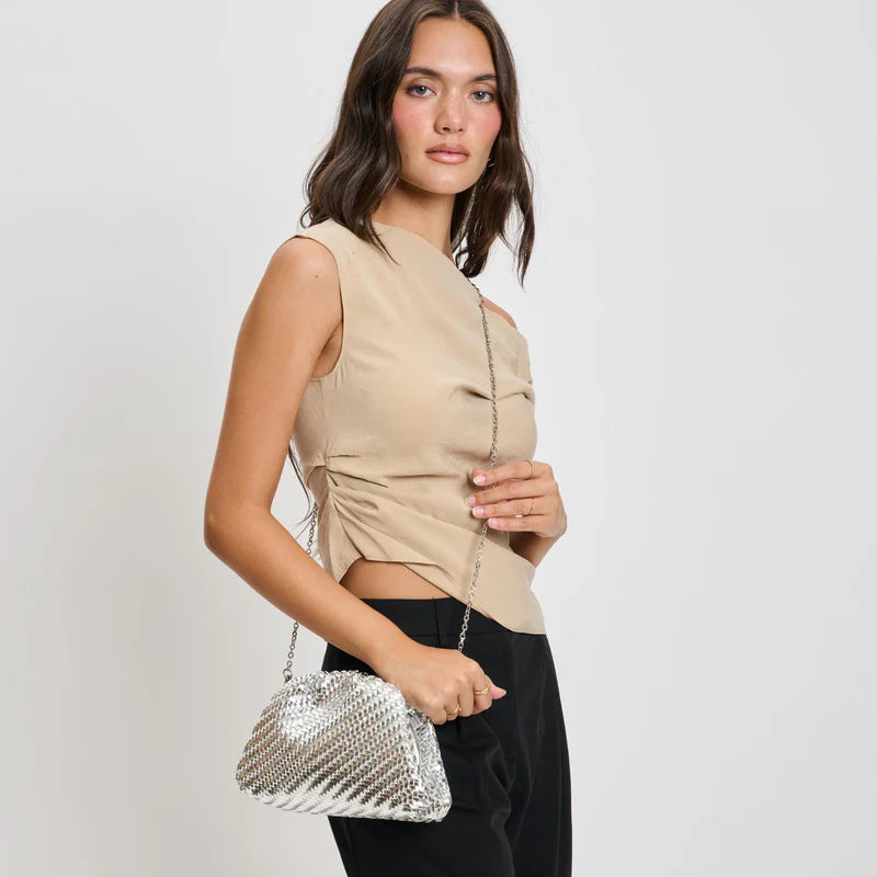 Amaya Vegan Leather Statement Clutch