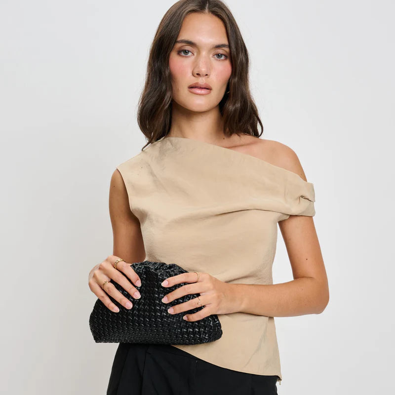Amaya Vegan Leather Statement Clutch