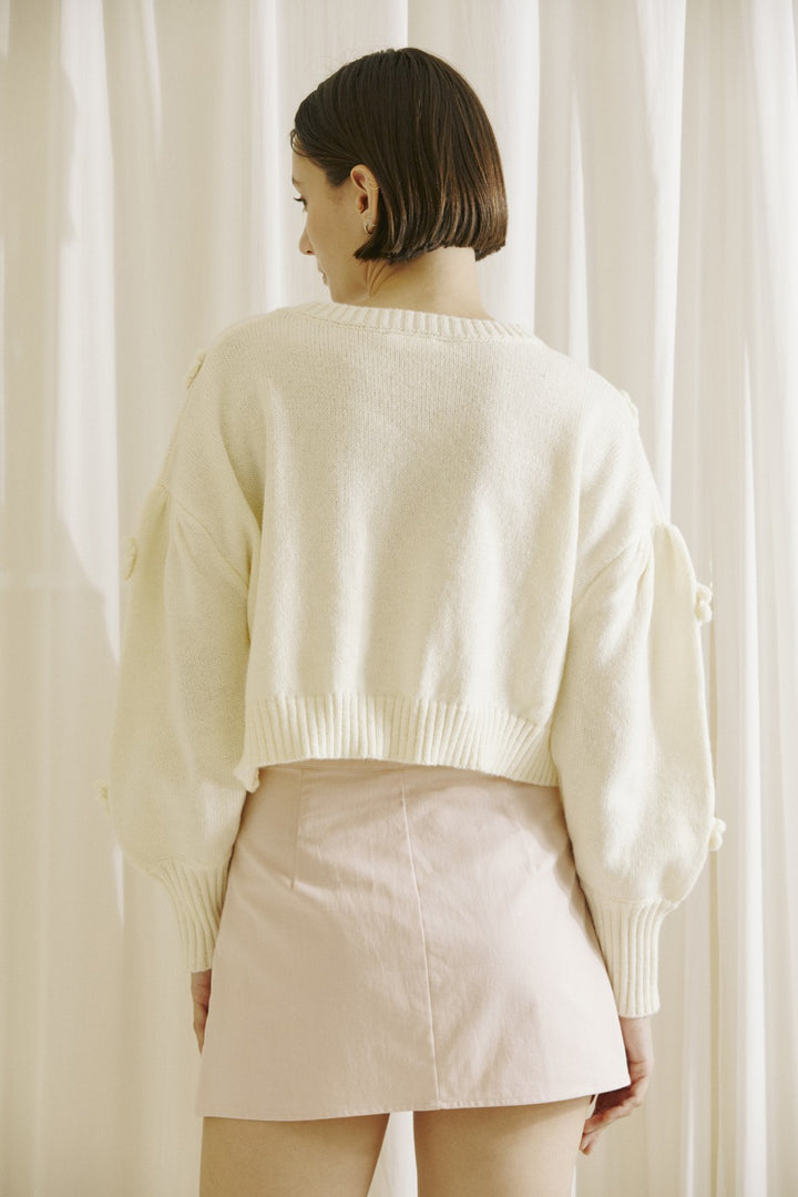 Cari Flower Power Crop Sweater